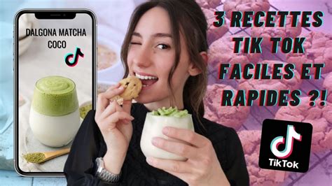 Je Teste 3 Recettes Tik Tok Faciles Et Rapides 🍪 Youtube