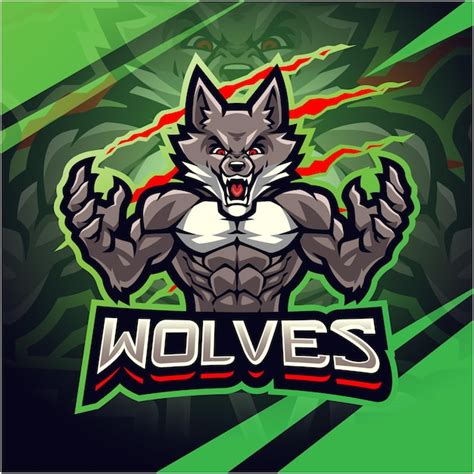 Premium Vector Wolves Esport Mascot Logo Design