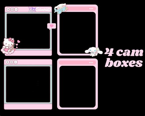 Kawaii Cute Aesthetic Twitch Overlay For Streamer Kawaii Twitch Overlay Animated Live Stream