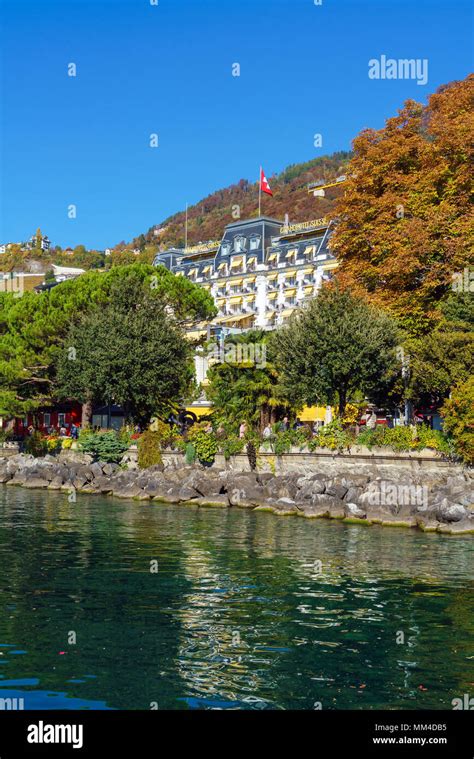 Montreux, Switzerland - October 18, 2017: The facade of the famous ...