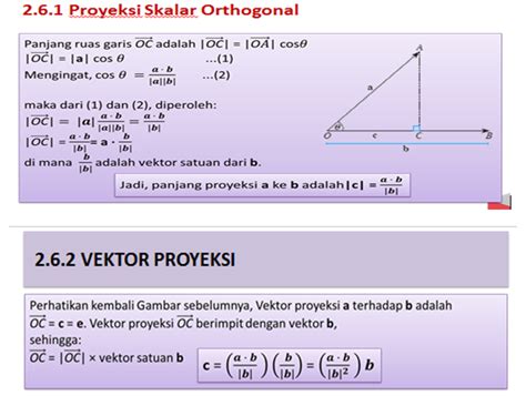 Sudut Antar Dua Vektor Dan Proyeksi Orthogonal Suatu Vektor Dalam Ruang