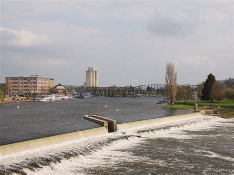 River Weser with Reflection Stock Image - Image of reflection, weser ...