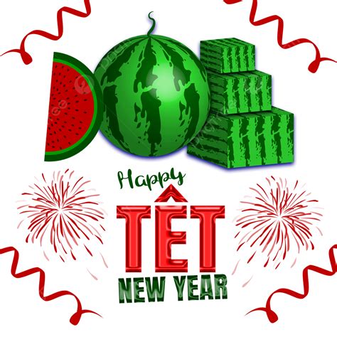 Tet D Images D Vietnamese New Year Tet With Watermelon And Ribbon