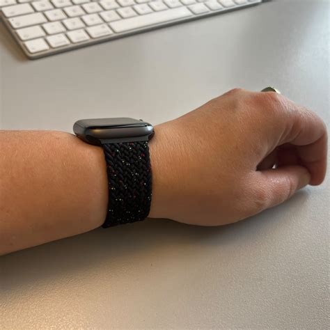 Bracelet Nylon Boucle Unique Tress Apple Watch Unit Noir