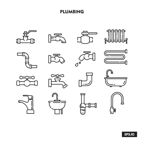 Plumbing Icon Plumbing Symbol Logo Design Vector 16775288 Vector Art