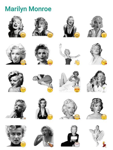 Marilyn Monroe Sticker Pack Telegram Stickers Hub Collection