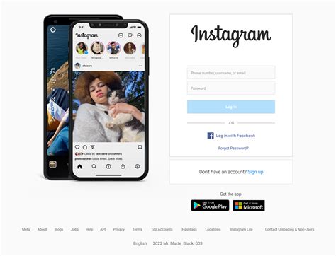 instagram login page clone behance