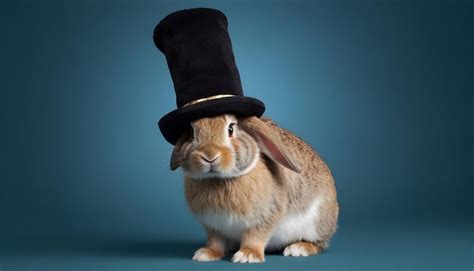 Premium Photo Photo Rabbit In Magician Hat