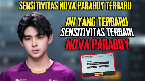 Sensitivitas New Nova Paraboy Pubg Mobile Best Sensitivitas