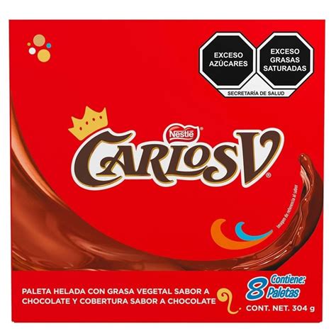 Paleta Helada Nestlé Carlos V Cobertura Y Sabor Chocolate 8 Pzas Walmart