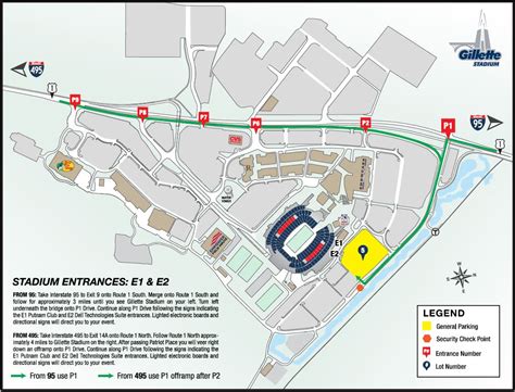 Gillette Stadium Parking Map - Large World Map