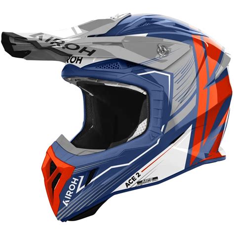 Airoh Mx Helmet Aviator Ace 2 Engine Cerulean Gloss Maciag Offroad