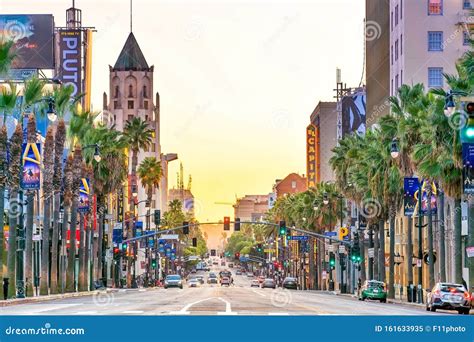 View Of World Famous Hollywood Boulevard District In Los Angeles