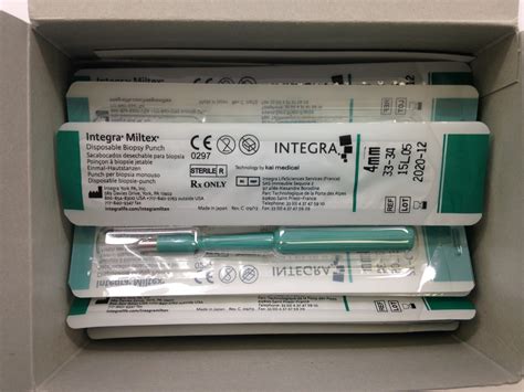 INTEGRA 33 34 Miltex Disposable Biopsy Punch 4mm 48 Box X GB