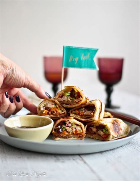 Peking Duck Roti Wrap Canapes Not Quite Nigella