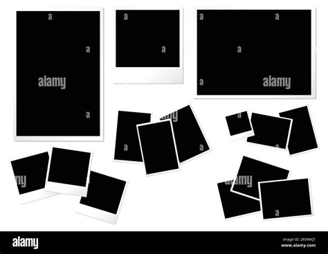 Plantillas de papel fotográfico con diferentes formatos tamaños y