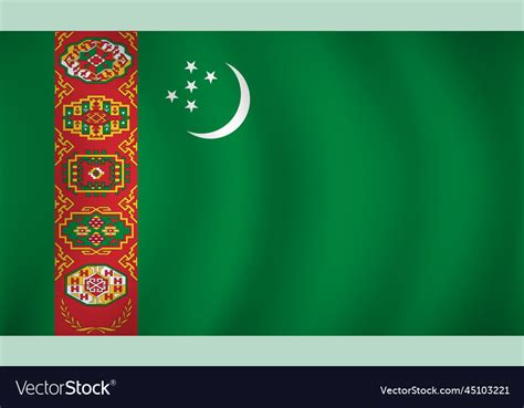 Turkmenistan flag background Royalty Free Vector Image