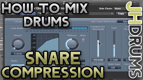 Snare Drum Compression How To Mix Drums Part By Jhdrums Youtube