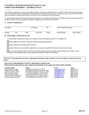 Fillable Online A Student Information Kapiolani Community College Fax