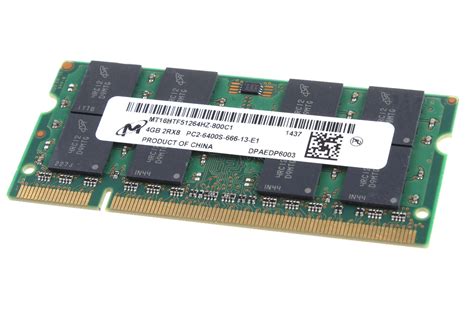 Micron 4GB 2Rx8 PC2 6400 Memory Intel 200Pin Laptop SO DIMM RAM DDR2