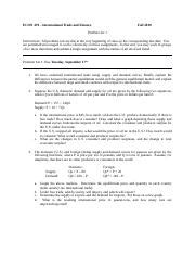 Fall Econ Problem Set Docx Econ International