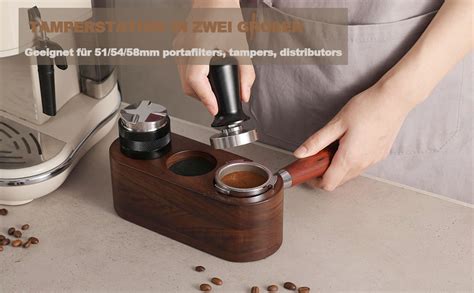 Espresso Tamper Holder Station Wooden Coffee Tamping Station