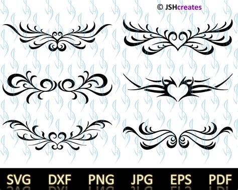 Flourish Svg Bundle Cut File Svg Heart Flourish Vine Etsy Australia