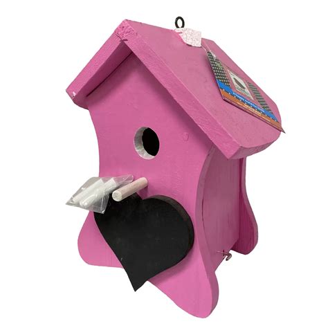 Vogelhuisje Met Krijtbordje Roze Nestkast Tuincollectie