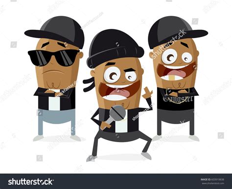 Funny Cartoon Gangster Rappers Stock Vector 603919838 - Shutterstock