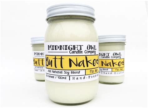 Butt Naked Soy Candle Scented Mason Jar Candle Gag Gift Funny Candle