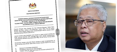 Buku Tommy Thomas Pm Ismail Sabri Arah Segera Laksana Siasat Salah Laku