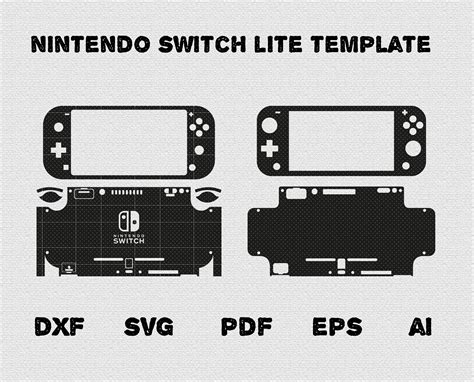 Nintendo Switch Lite Skin Template Svg Cut File Nintendo Etsy Uk