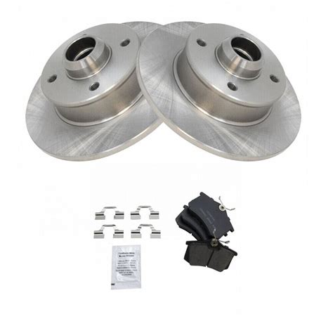 Trq New Rear Posi Ceramic Brake Pad Rotor Kit For Vw