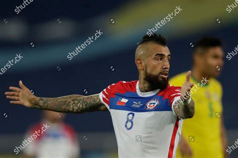 Chiles Arturo Vidal Reacts During Copa Editorial Stock Photo - Stock ...