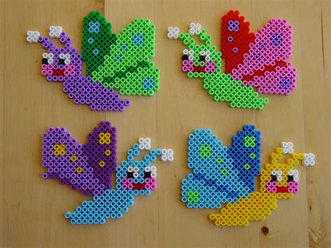 Butterflies Hama Beads By Hester Easy Perler Beads Ideas Hamma Beads