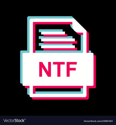 Ntf file document icon Royalty Free Vector Image