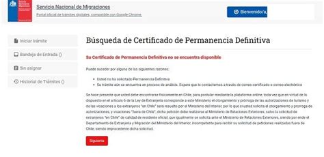 Certificado De Permanencia Definitiva Pdi Tramites Gob