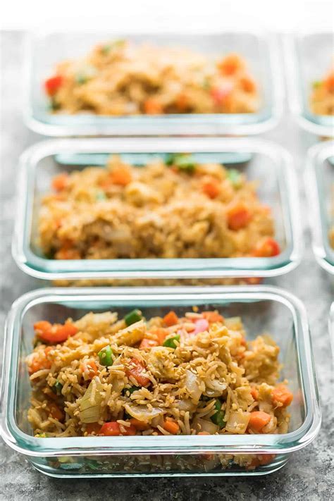 Meal Prep Vegetarian Fried Rice Freezer Sweet Peas And Saffron