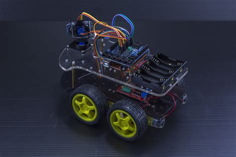 4 Wheel Drive With Ultrasonic And Line Tracer Arduino Projects Robot Kit