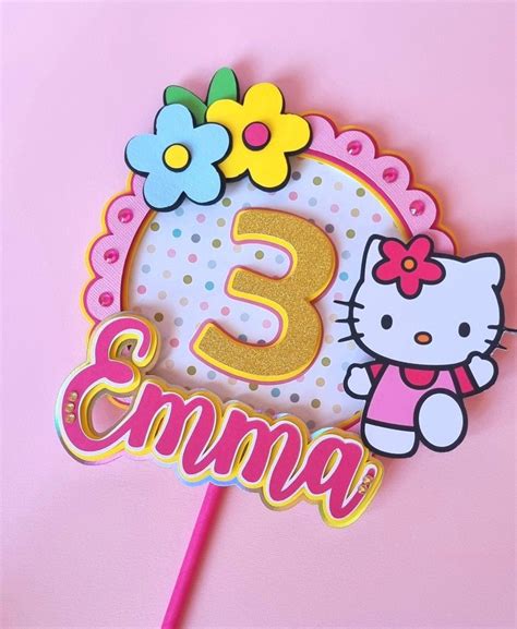 Hello Kitty Cake Topper Manualidades Cumpleaños De Hello Kitty