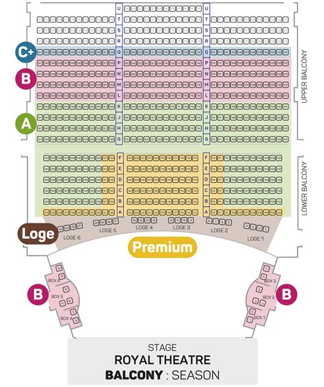 Seating Plan (Royal Subscription) | Dance Victoria