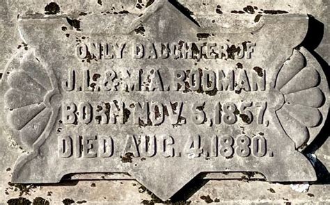 Minnie Rodman 1857 1880 Find A Grave Memorial