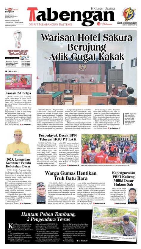 Koran Harian Umum Tabengan Edisi Desember