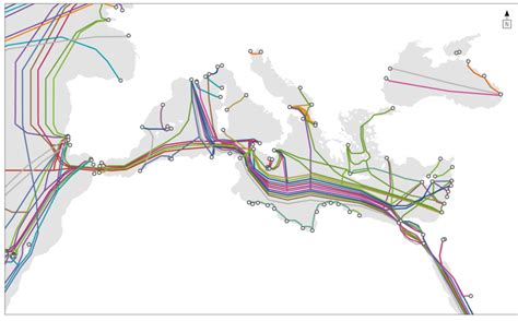 Mediterranean Submarine Cable Map (www.submarinecablemap.com) 2019 ...