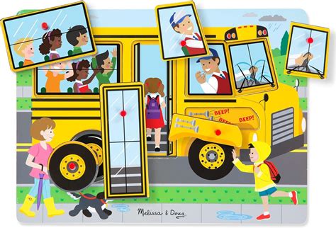 Melissa Doug Puzzle In Legno Per Bambini L Autobus Parlante Puzzle