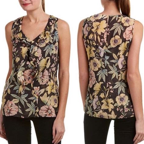 Cabi Tops Cabi Sleeveless Floral Blouse Poshmark