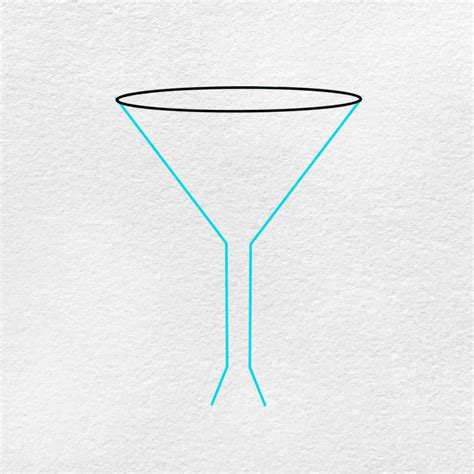 how to draw a martini glass