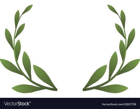 Decorative wreath of leaves Royalty Free Vector Image