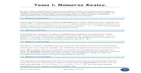 Tema 1 Números Reales … Resources