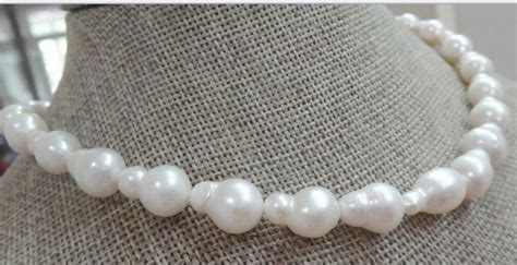 Mm Natural South Sea Genuine White Pearl Necklace K Aag Ebay